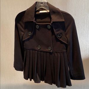 SISTER SAM black polyester pea coat size 12